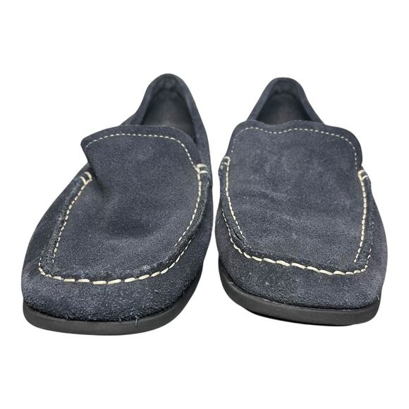 Keds Women's Sz 10 Suede Driving Shoes WH-01760M Navy w/White Slip on Loafers - Picture 9 of 11